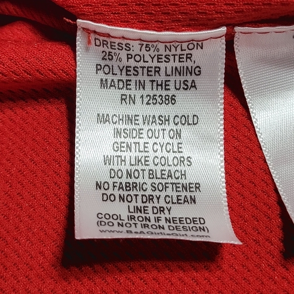 Girlie Game Gear Texas Tech Colors, Girls Strapless Dress, Size Small - Picture 10 of 12